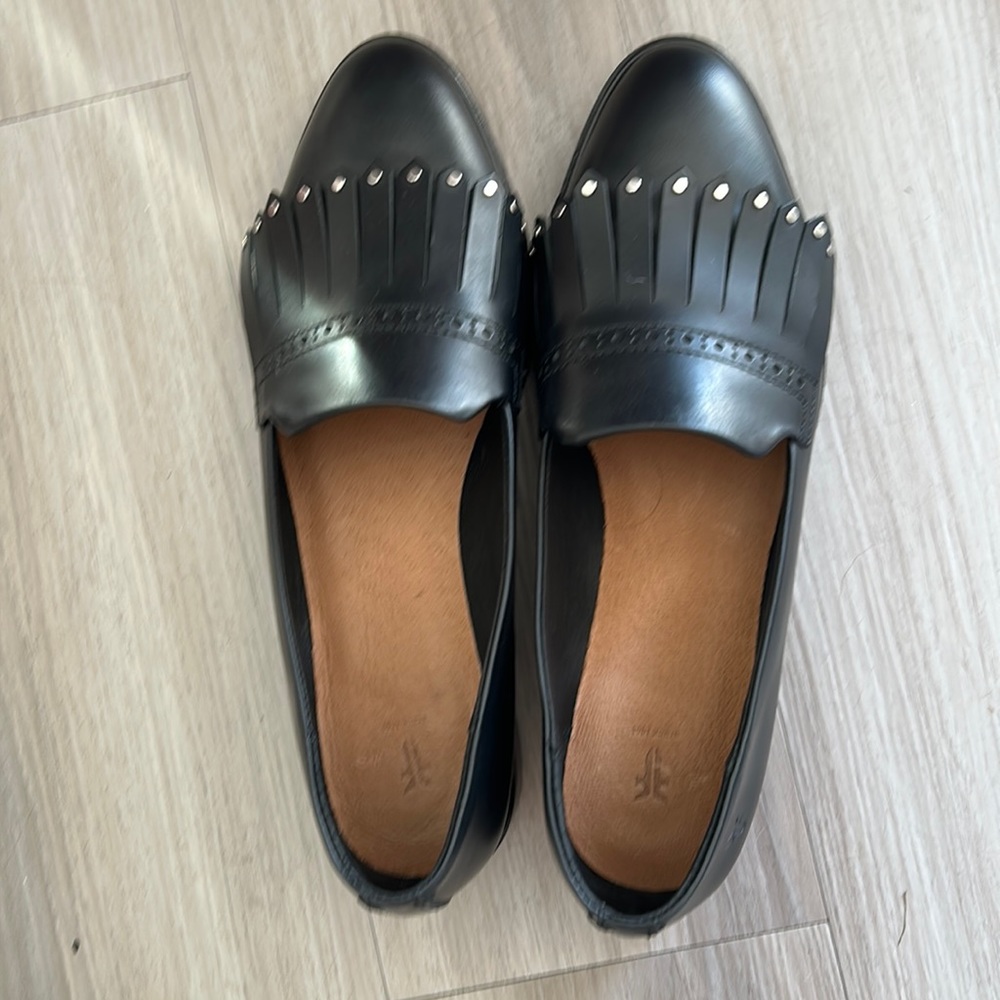 Frye black loafer! New! Never worn !